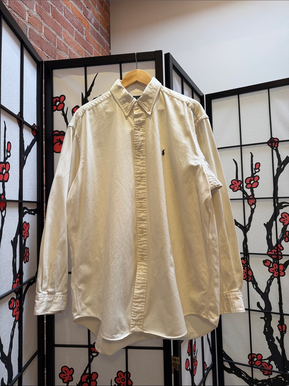 Polo by Ralph Lauren Cream Button-Down Oxford Shirt
